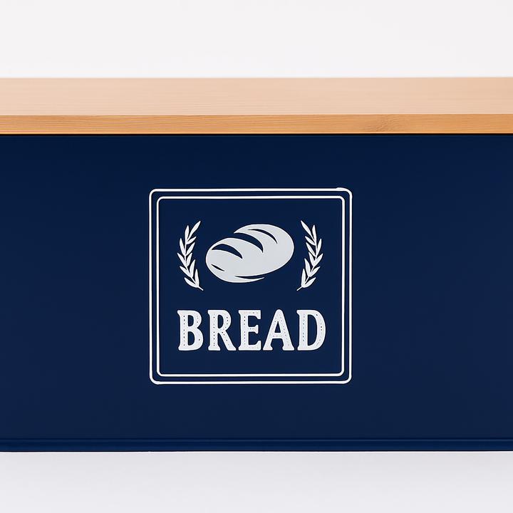 Actual product image Relaxdays Brotkasten mit Bambusdeckel Retro-Design