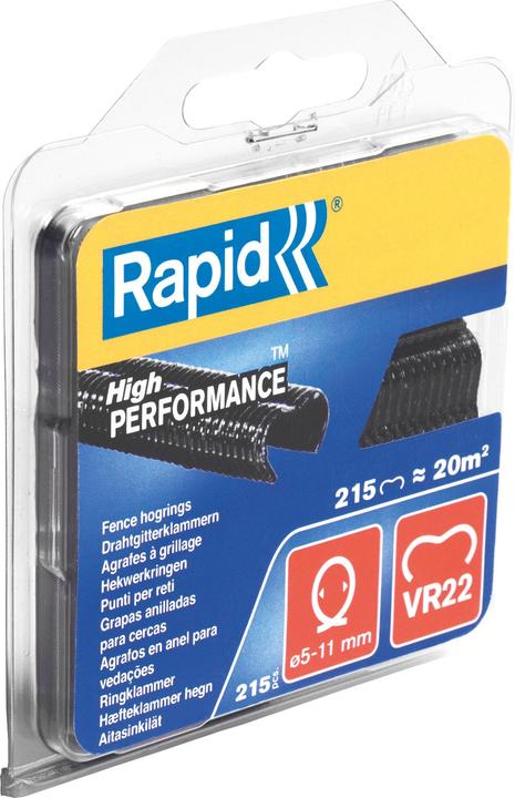 Rapid VR22 Agrafes annulaires noir 215 pièces (215 x)