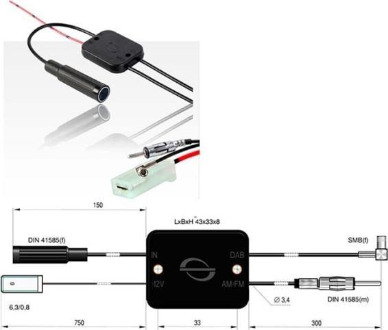 ATTB ABB Amplificatore radio Splitter AM/FM