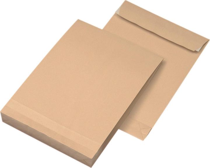 Immagine prodotto Mailmedia Tasche pieghevoli DIN B4 senza finestra marrone con piega di 4,0 cm, 100 pezzi. (100 x)