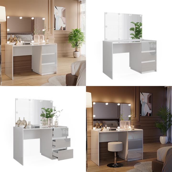 Actual product image Vicco Marla with mirror, LED fairy lights (120 x 60 x 79 cm)