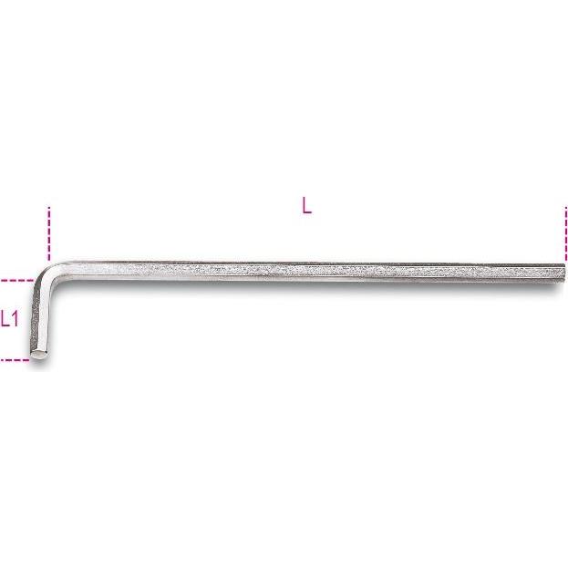 BETA, Chiave esagonale, 96 lc10-chave Allen CROMADA, Longa