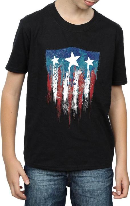 Actual product image Boys Captain America Flag Shield T-Shirt (152, 158)