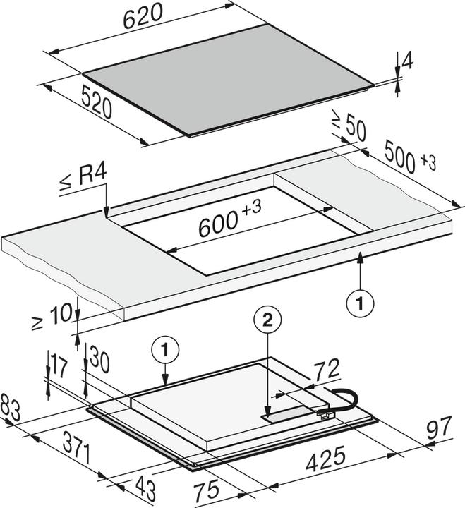 Produktbild Miele KM 8565 FL (62 cm, Induktionskochfeld)