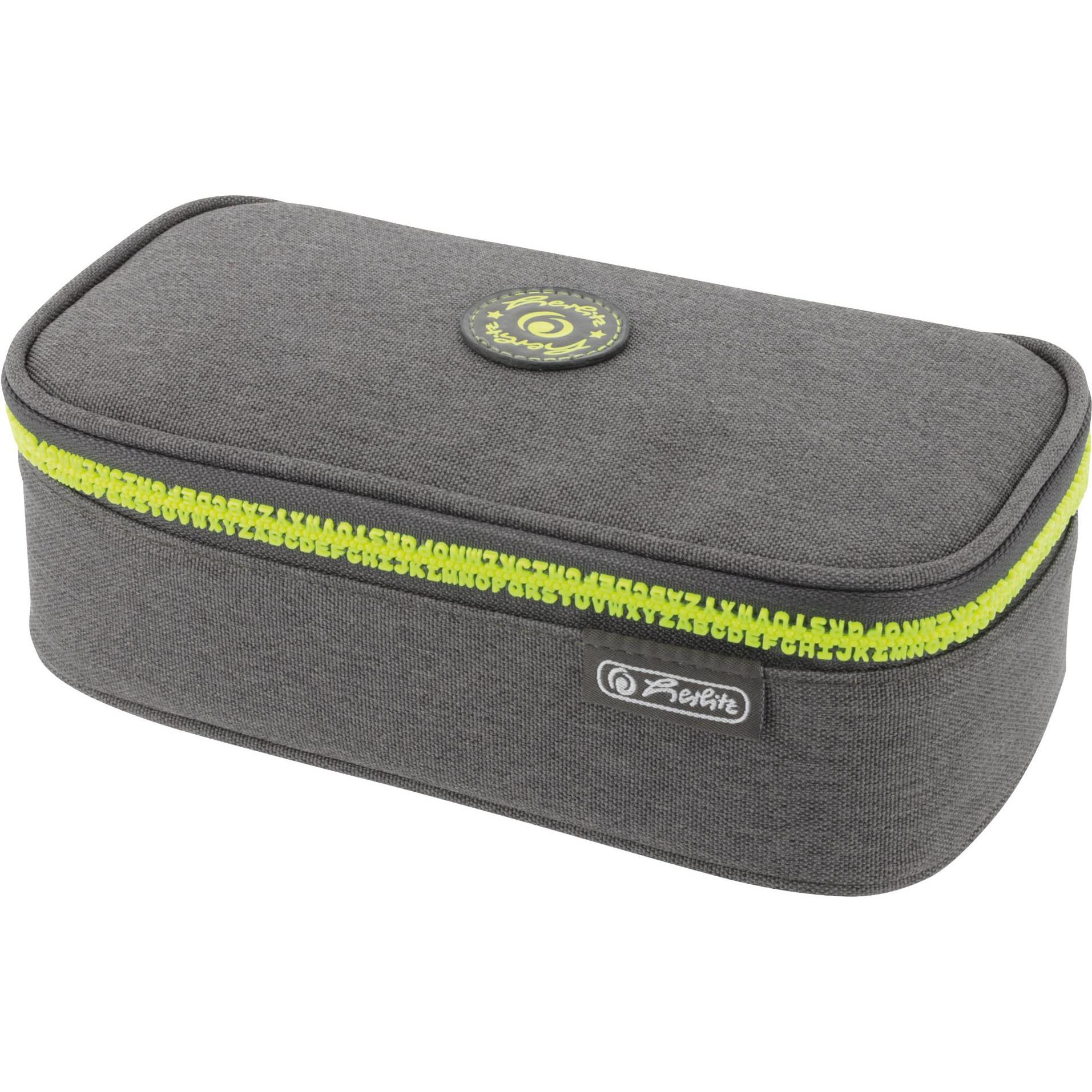 Herlitz, Etui, Faulenzer beatBox ABC Grey/Yellow