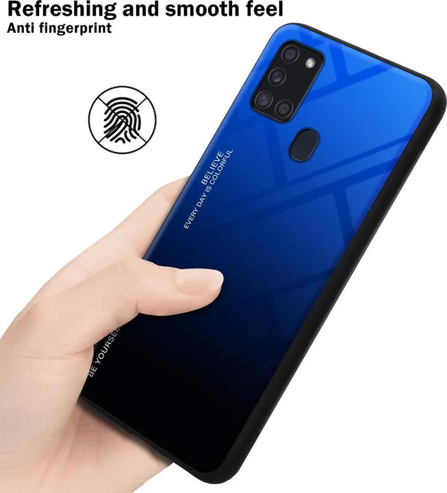 Produktbild Cadorabo TPU 2 Farben Glas Cover (Samsung Galaxy A21s)