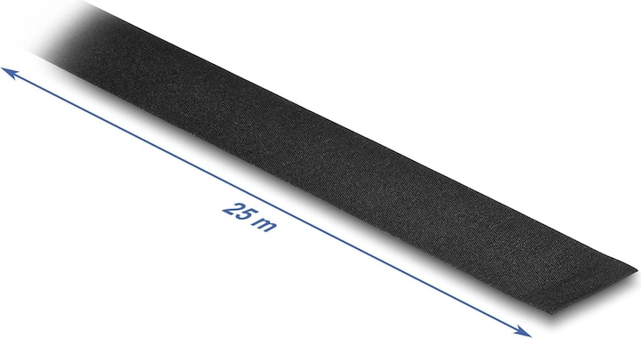 Produktbild Delock Gewebeband reissfest 25 mm x 25 m, Schwarz (25 mm)
