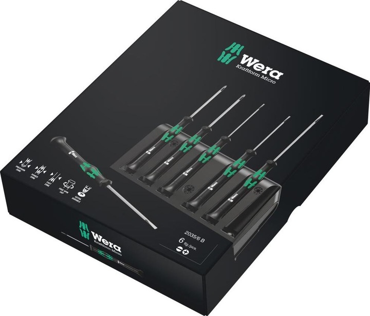 Image du produit Wera 2035/6 B Rack (Vis fendues, Recouvrement cruciforme Phillipps (PH))