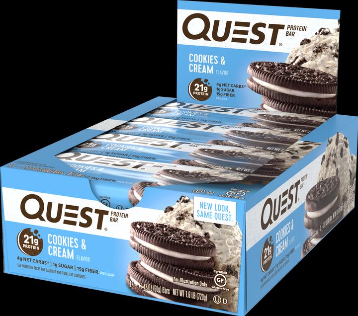 Image du produit Quest Bar (Cookies & Cream, 12 pcs, 720 g)