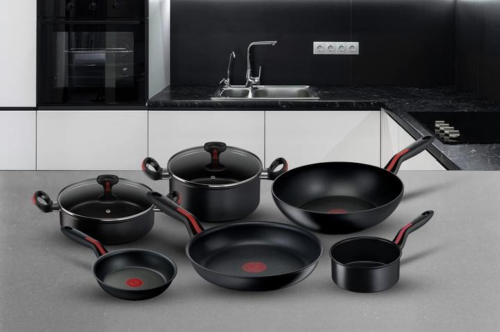 Actual product image Lagostina Non-Stick Cookware Set with 2 Pans, 2 Pots, Wok, Thermal Signal Indicator (Pan set + pot set)
