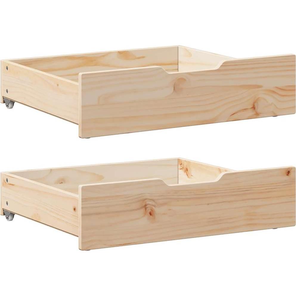 VidaXL, Bett Zubehör, Bettschubladen mit Rollen 2 Stk.