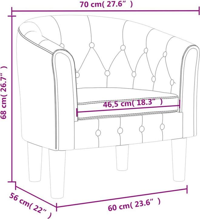Produktbild vidaXL Clubsessel Schwarz Samt,Farbe: Schwarz,Material: Samt (100