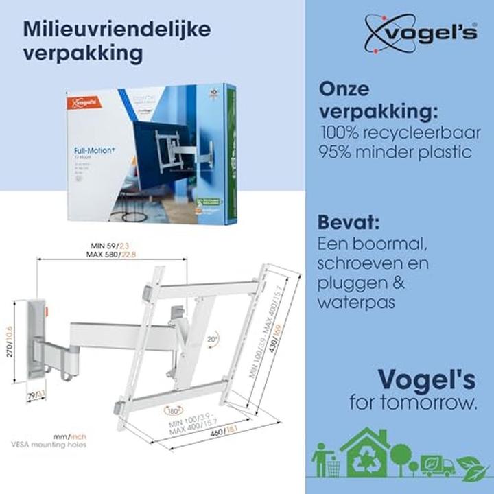 Actual product image Vogels TVM 3445 (Wall, 65", 25 kg)