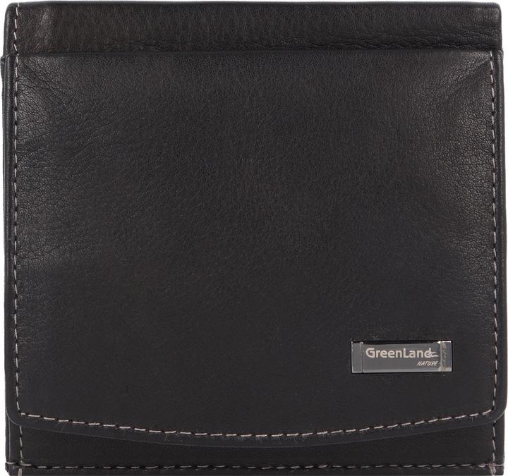 Actual product image Greenland Nature Black Nappa wallet RFID leather 9.5 cm