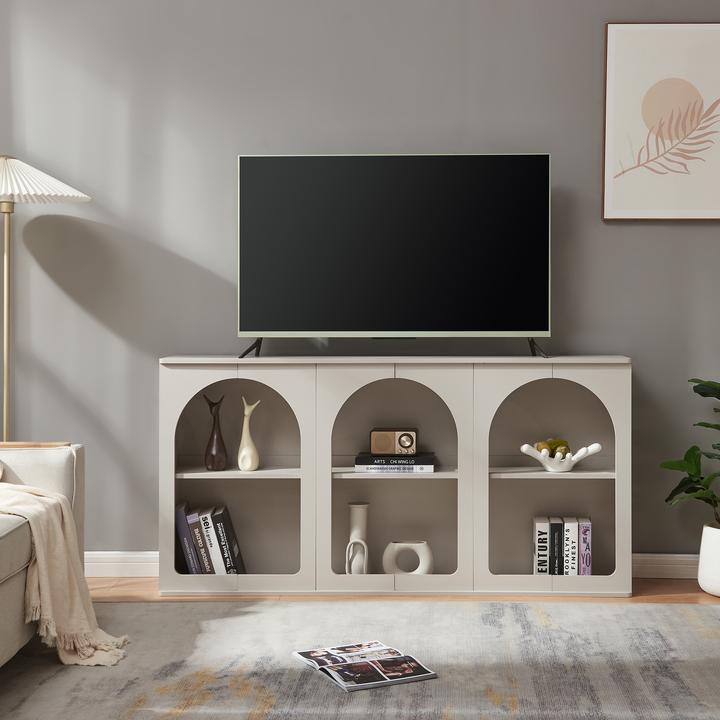 Actual product image En.Casa Sideboard Trorhun 160x30x80 cm Grau (160 x 30 x 80 cm)
