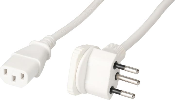 Max Hauri TD-Apparatekabel H05VV-F3G0.75 Typ 12 gewinkelt / C13 (2 m)