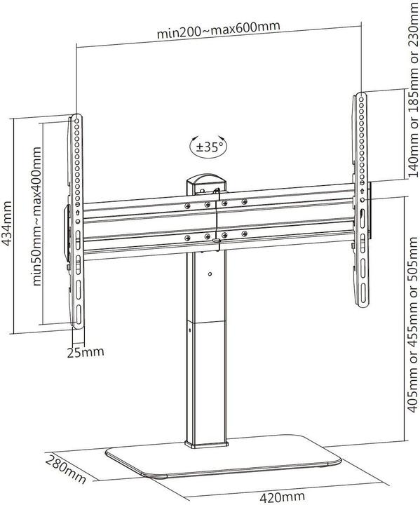 Immagine prodotto Mozi TS-3 Grande 37"-70" - televisione k????ntyv?? p??yt??jalusta (70")