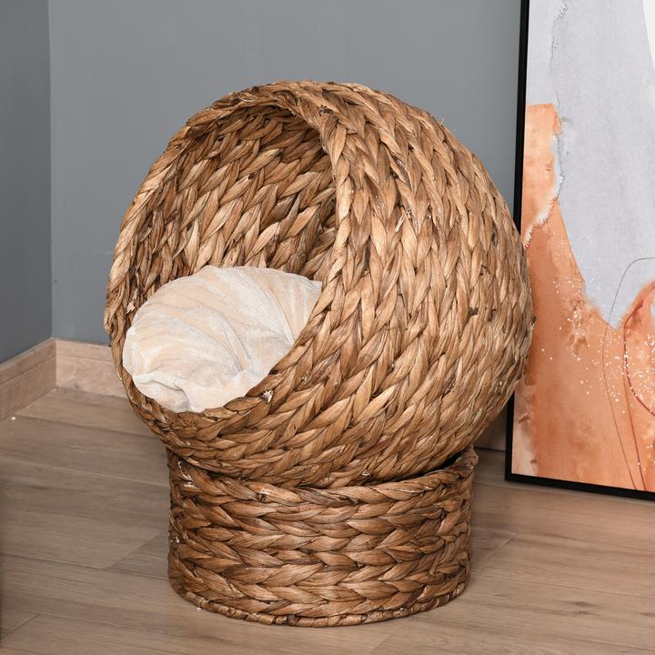 Produktbild PawHut Katzenhaus aus Rattangeflecht (Katze)