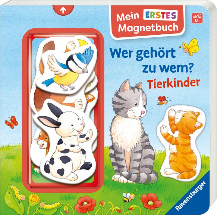 Image du produit Ravensburger Mon premier livre magnétique : Qui appartient à qui? Les enfants animaux - livre de jeu magnétique (Allemand)