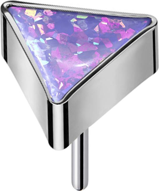 Image du produit Star Piercing Threadless dreieck silber Opal violett (sans laiton, Titane)
