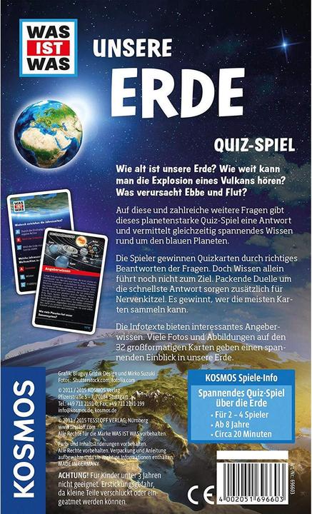 Produktbild Kosmos Unsere Erde (Deutsch, 2 - 4 Spieler)