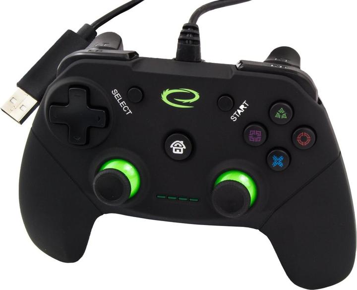 Produktbild Esperanza EGG110K Gaming-Controller Gamepad PC Playstation 3 Analog / Digital USB 2.0 Schwarz (PC, PS3)