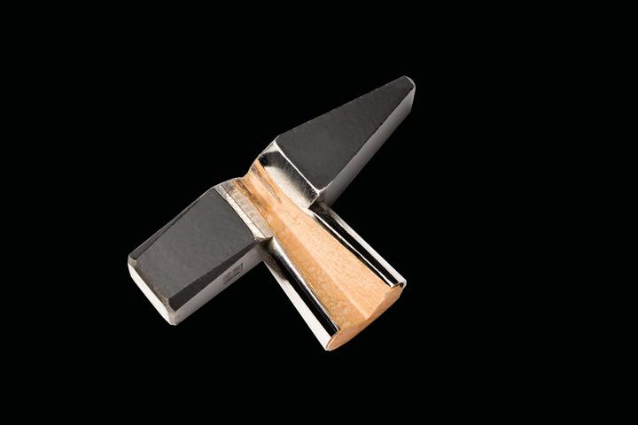 Actual product image Peddinghaus Locksmith's hammer with metal impact protection sleeve and hickory handle (440 g)