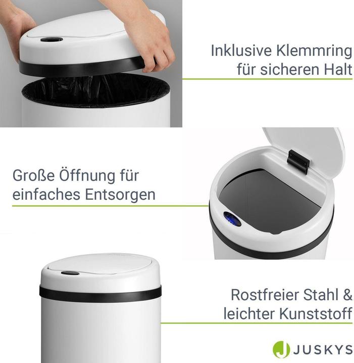 Image du produit Juskys Poubelle automatique avec capteur (30 l)