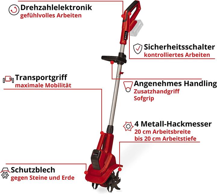 Image du produit Einhell Bineuse sans fil 18 V GE-CR 18/20 Li E Power X-Change
