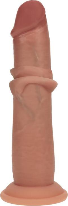 Produktbild RealRock Dual Density Silicone Realistic Sliding Skin Dildo - 6 / 15,5 cm - Tan