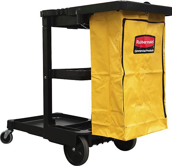 Actual product image Rubbermaid Cleaning trolley, incl. vinyl waste sack, LxWxH 1168 x 552 x 975 mm.