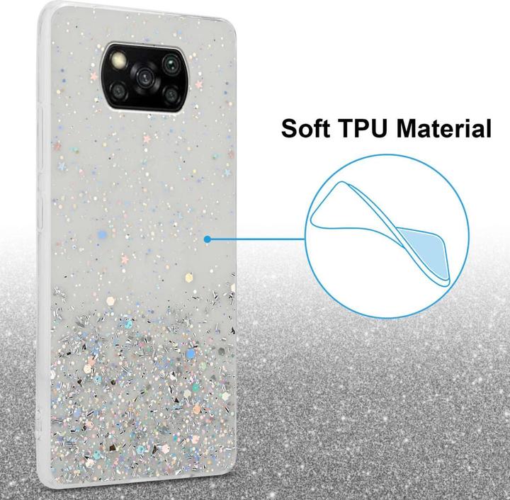 Actual product image Cadorabo Bumper Case for Xiaomi POCO X3 NFC TPU funkelnder Glitter (Xiaomi Poco X3 NFC)