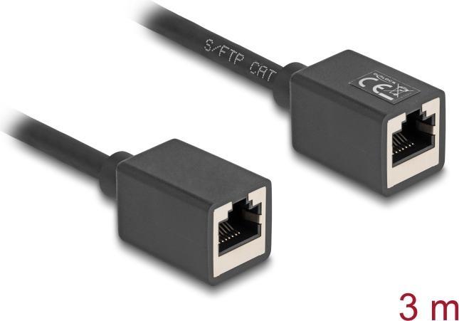 Actual product image Delock Network extension cable coupling RJ45 socket to R (S/FTP, CAT6a, 3 m)