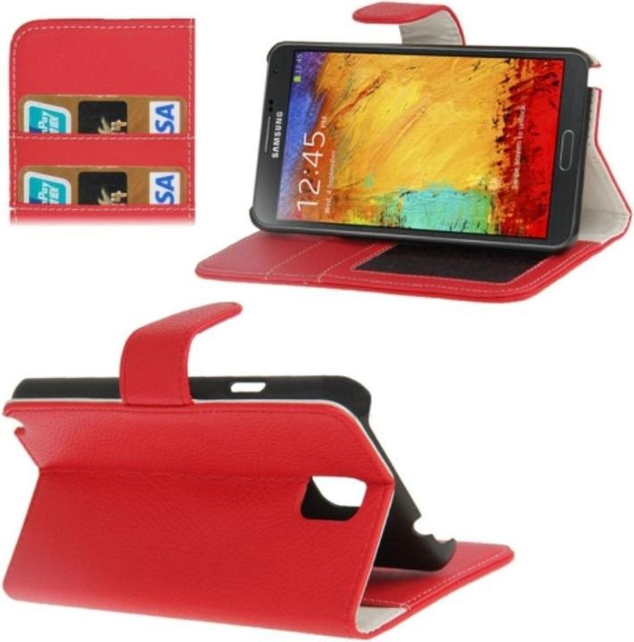 Produktbild König Design Schutzhülle Case (Flip Quer) für Handy Samsung Galaxy Note 3 / N9000 Rot (Samsung Galaxy Note 3 N9000)