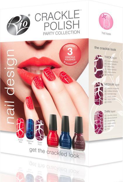 Immagine prodotto Rio Kit unghie Crackle Nails Party ( NCRP) (Borgogna, Azzurro, Red, Smalto)