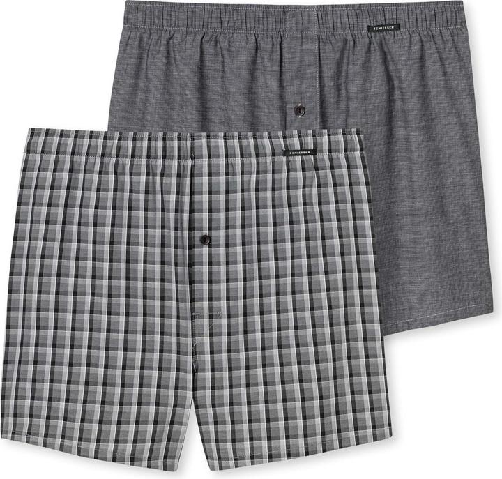 Schiesser 2er Pack Web Boxershorts