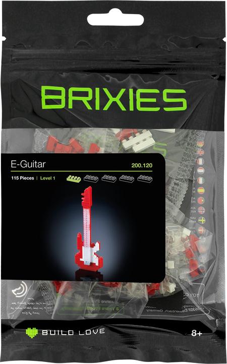 Actual product image Brixies E-Guitar red