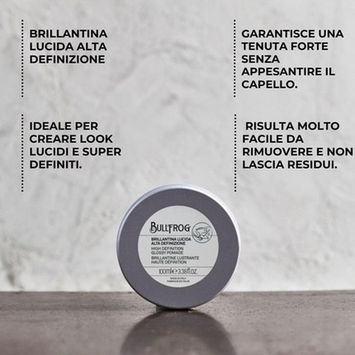 Image du produit Bullfrog Pommade haute définition glossy (Pâte capillaire, Pommade capillaire, 100 ml)