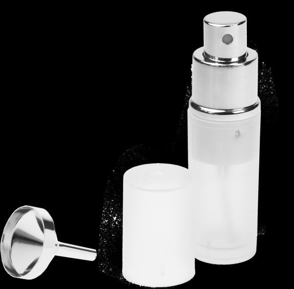 Produktbild Taschenzerstäuber transparent weiss für 8 ml + Trichter silber in Geschenkpackung (8 ml)