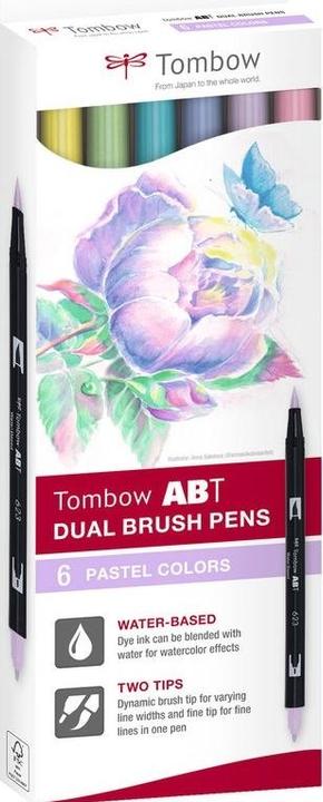 Tombow Pennarello ABT Dual Brush 6C-2 Pastello cartone (6