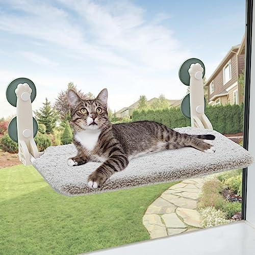 Actual product image Alopini Cat Bed Window Foldable Hammock Cat Window Cat Window Sill with Stable Suction Cups (Cat)