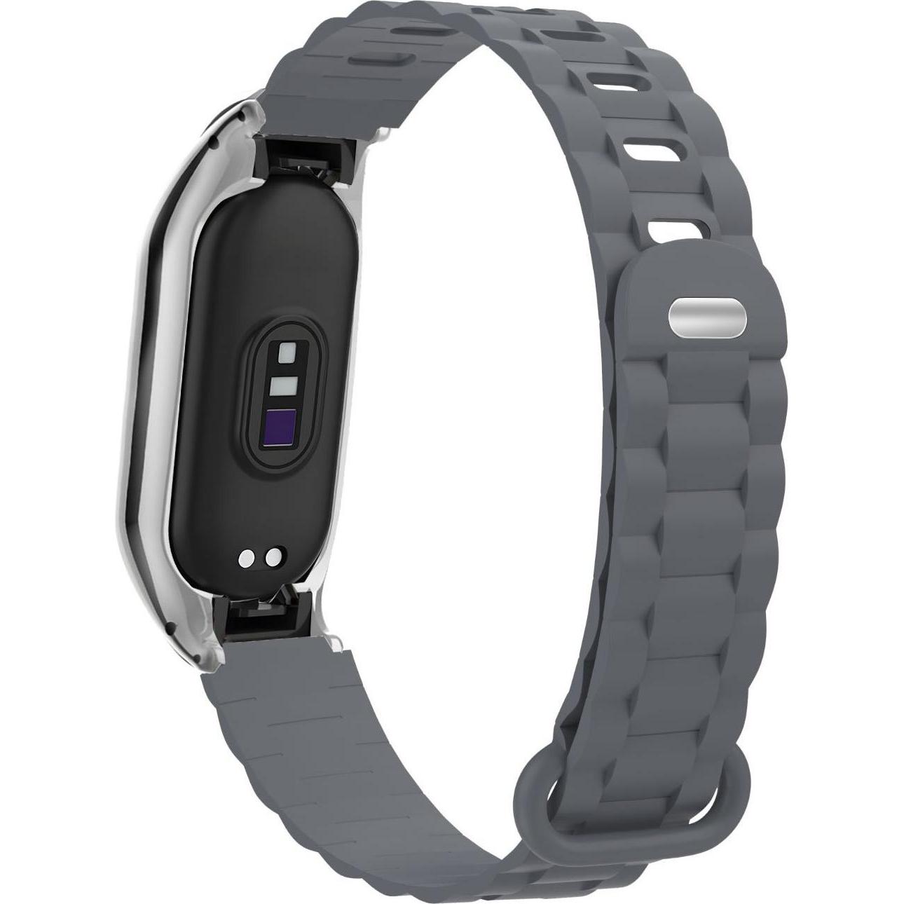 Thumbnail - Strap-it Armband (Silikon, Mi Band 7), Uhrenarmband, Grau