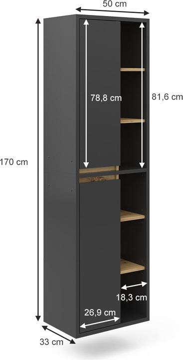 Produktbild Vicco Viola (50 x 33 x 170 cm)