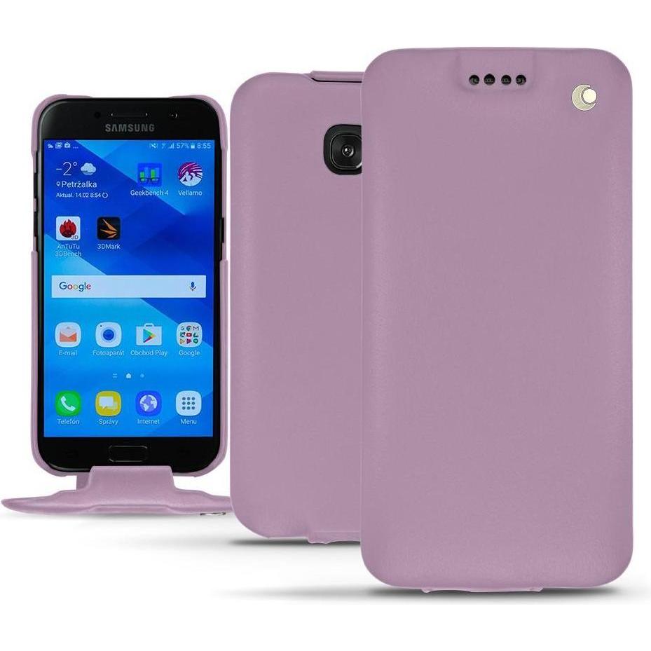 Noreve Lederschutzhülle vertikal (Samsung Galaxy A3 (2017)), Smartphone Hülle, Violett