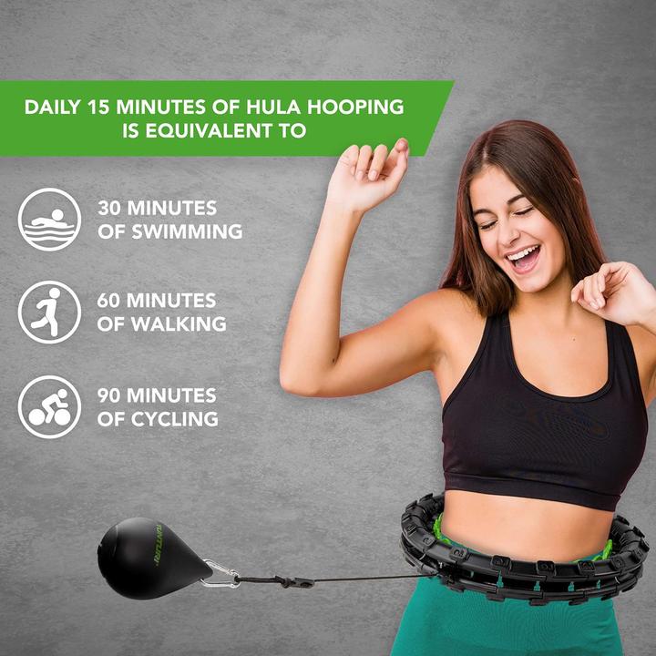 Immagine prodotto Tunturi Hula Hoop Ring mit 0.4 Kg Gewicht (Standard) (106 cm, 1300 g)