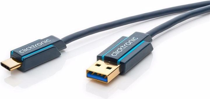 Actual product image clicktronic USB-C - USB-A adapter cable, high speed (2 m, USB 3.0)