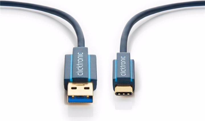 Actual product image clicktronic USB-C - USB-A adapter cable, high speed (2 m, USB 3.0)