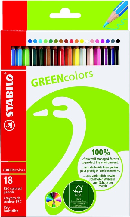 Produktbild STABILO GREENcolors Buntstift (Mehrfarbig, 18 x)