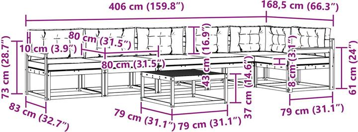 Produktbild vidaXL Outdoor-Sofa