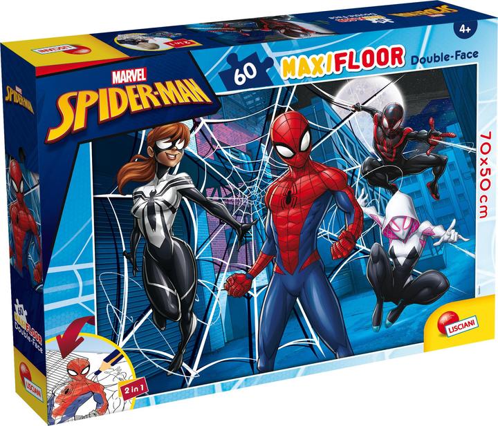 Marvel Spidey Puzzle 24 Teile 70x50cm - Doppelseitig Mit Malvorlage